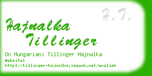 hajnalka tillinger business card